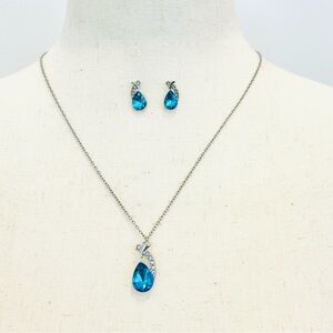 Elegant Imitation Mermaid Necklace And Earrings Set